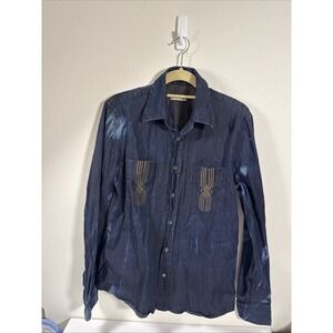 Authentic‎ Gas Collection Japan L Button Up L/S Men's Shirt D 1